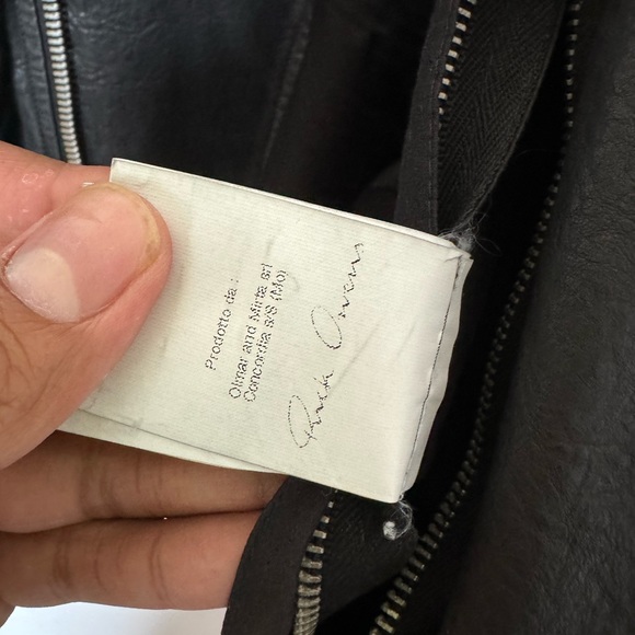 Rick Owens mens leather jacket - Picture 4 of 4